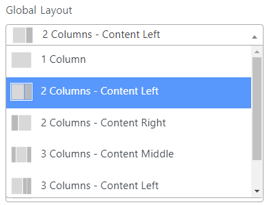 Global layout 옵션