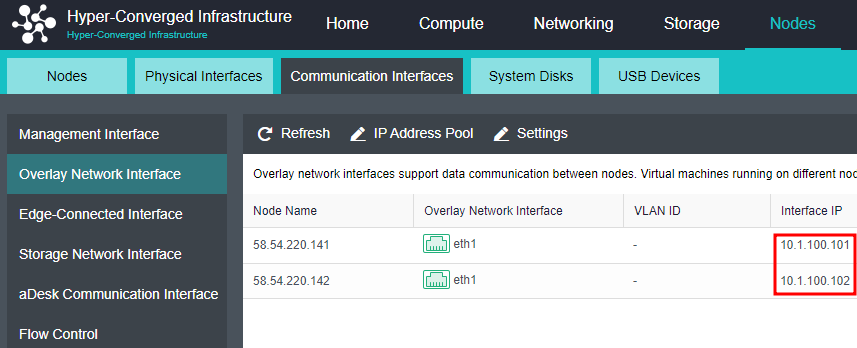Overlay Network Interface