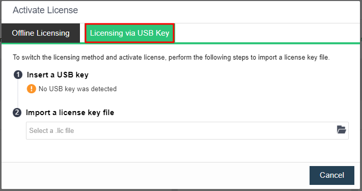 Licensing via USB Key