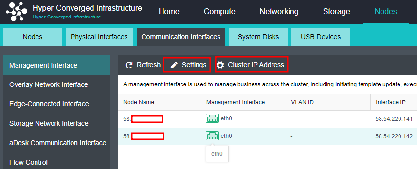 Management Interface
