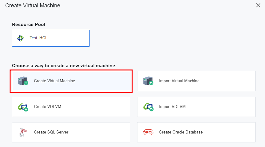 Creating new VM