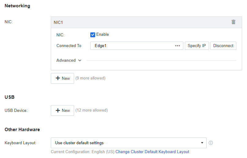 Creating new VM