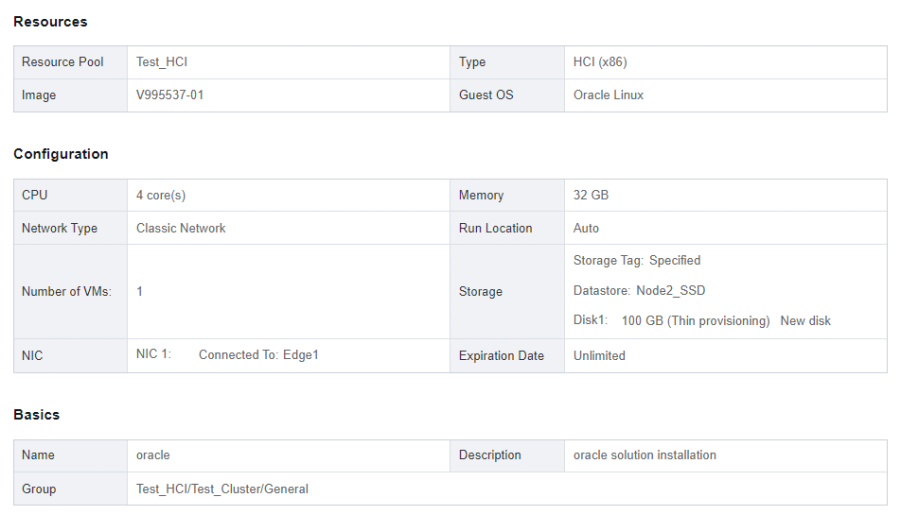 Creating new VM