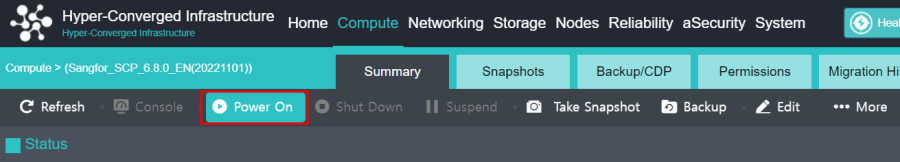 Running Sangfor SCP VM