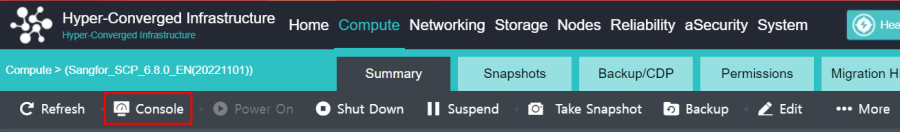 Running Sangfor SCP VM