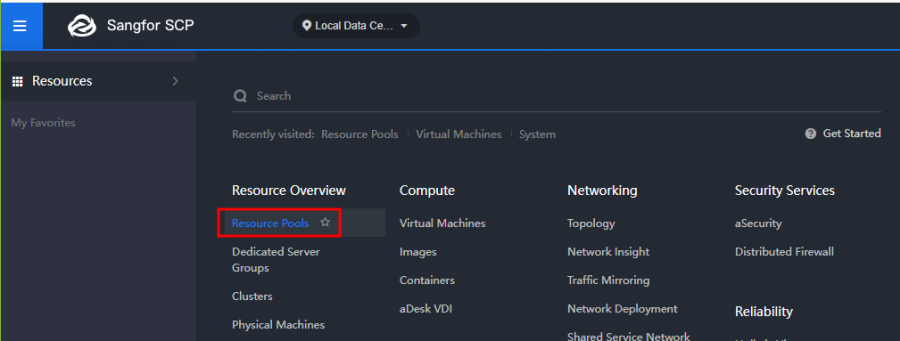 Adding Resource Pool