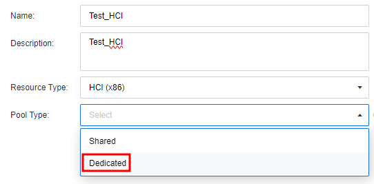 Adding Resource Pool