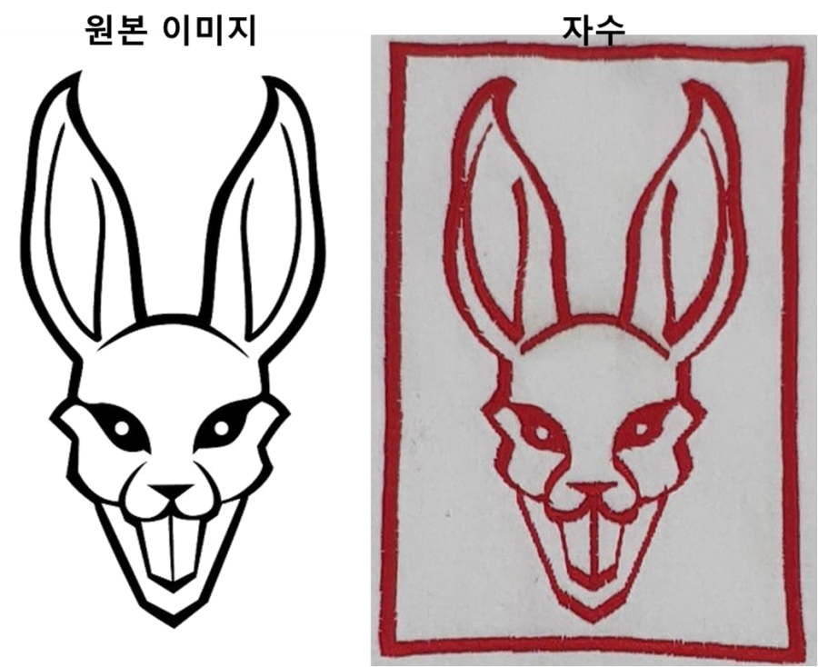 mad rabbit 자수 덮개