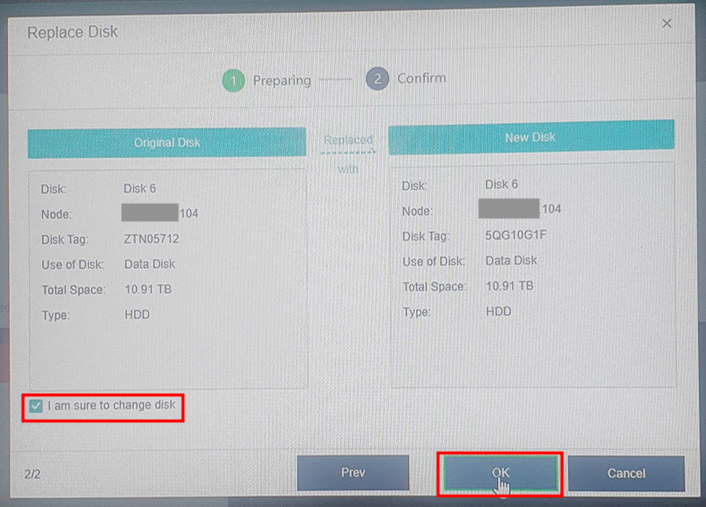 Replacing Disk