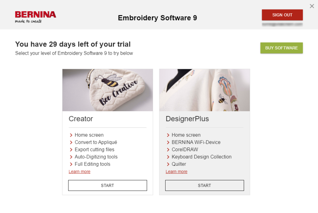 BERNINA Embroidery Software 9