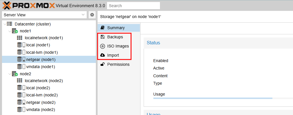 Proxmox VE에 NFS storage 추가하기