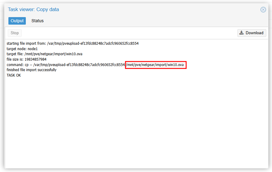 Proxmox VE에서 ISO image 파일 및 Import 파일을 업로드하기