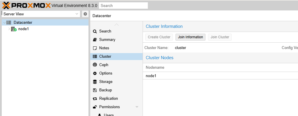 Proxmox VE Cluster 생성 및 Node 추가