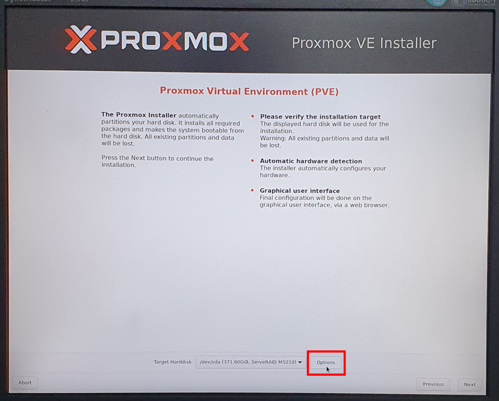 Proxmox VE 설치