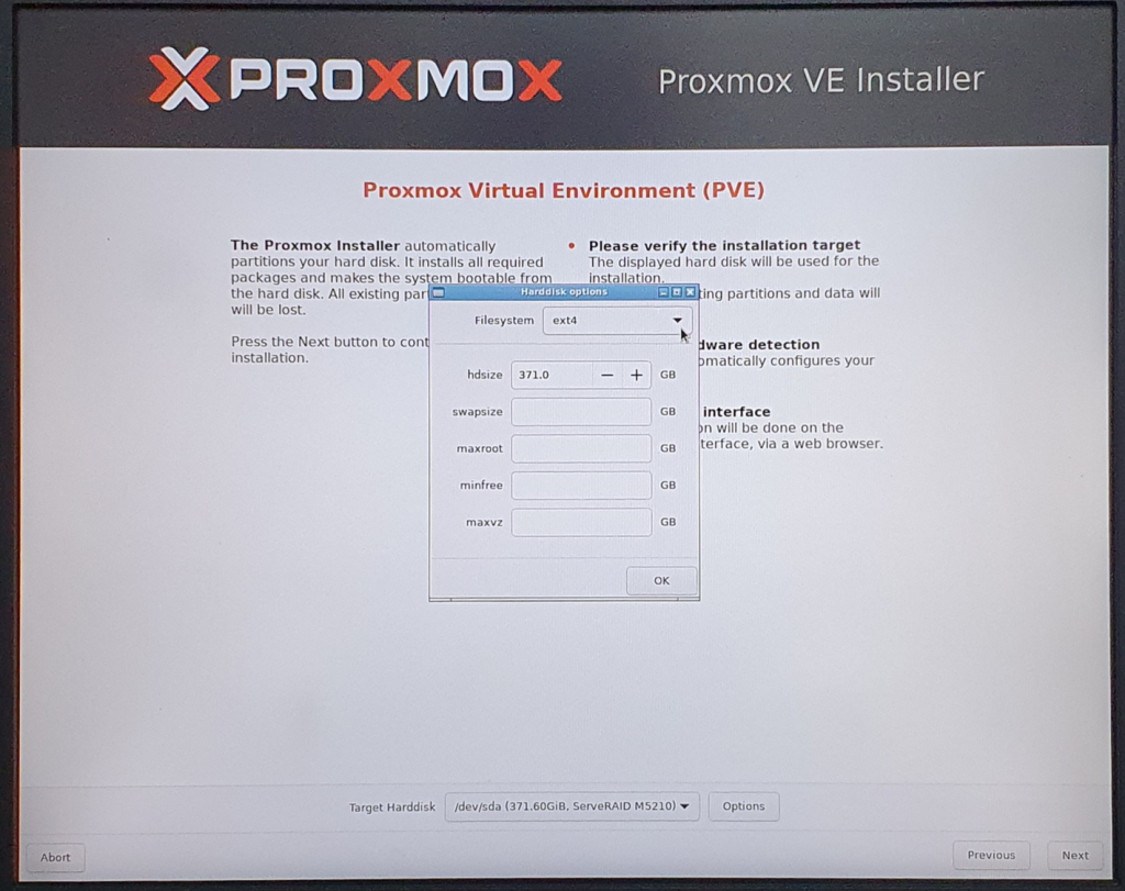 Proxmox VE 설치