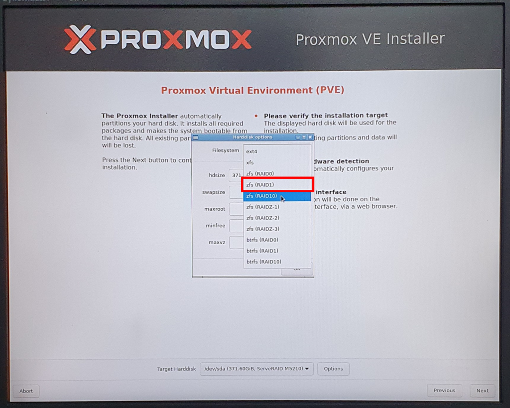 Proxmox VE 설치