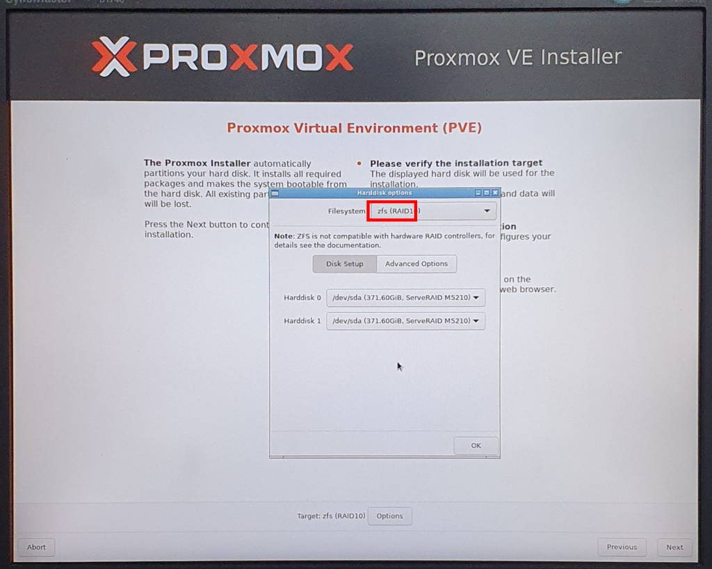 Proxmox VE 설치