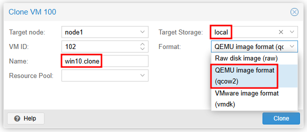VM Full Clone 생성