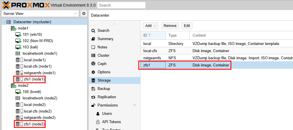 Proxmox VE replication
