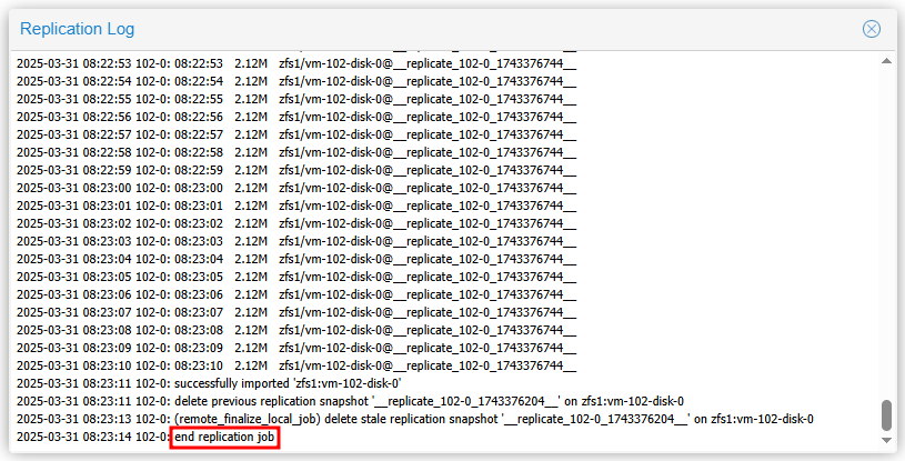 Proxmox VE replication
